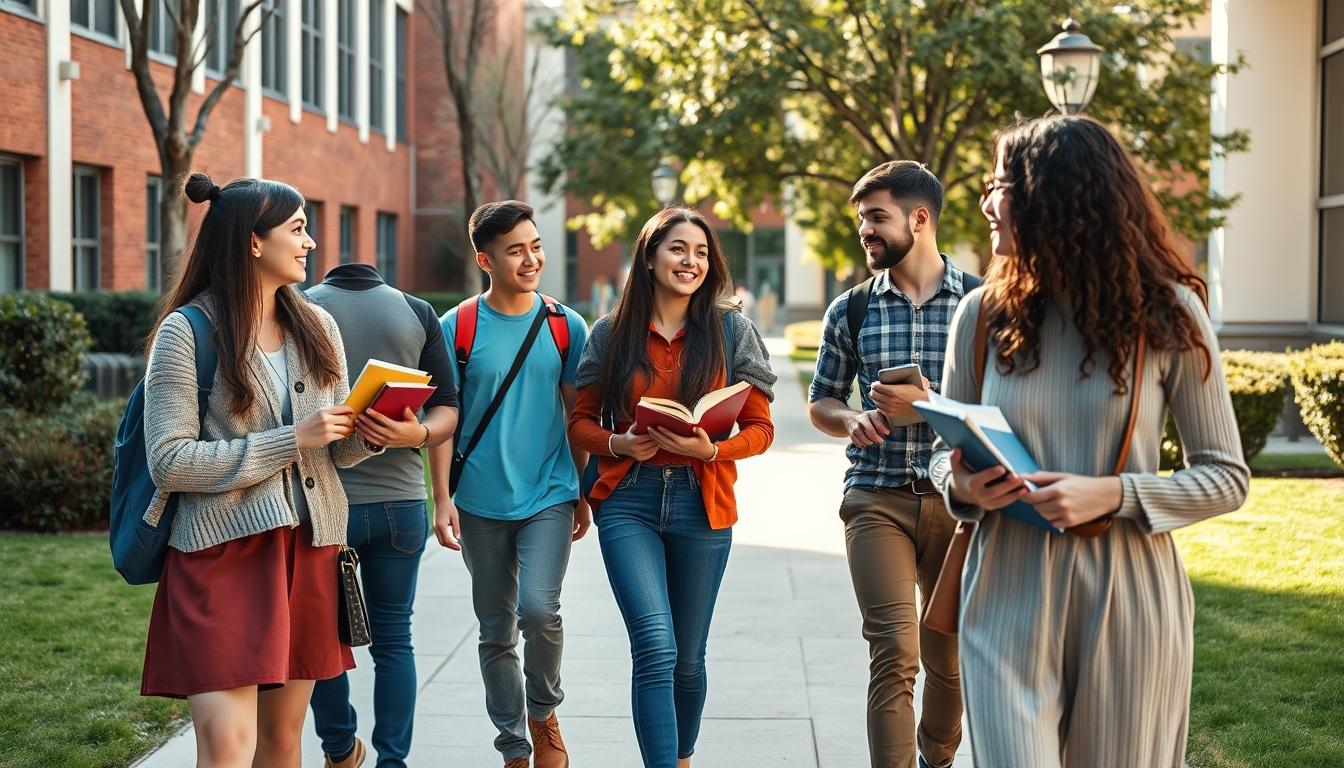 Students working in research laboratory